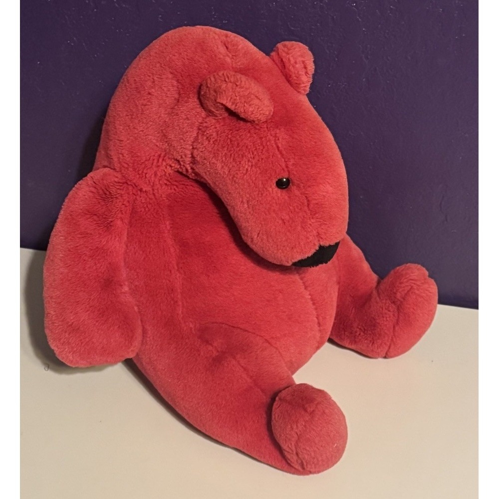 Vintage IKEA Red Polar Bear Plush 14" Retired Stuffed Animal Jellycat Rare
